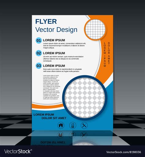 Professional flyer design template Royalty Free Vector Image