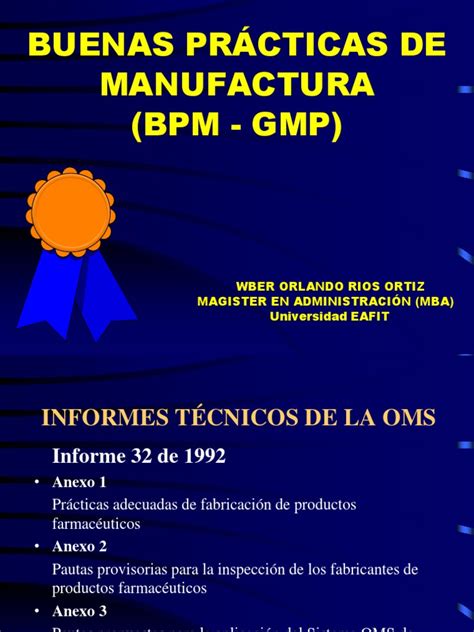 Bpm Informe 32 Oms Pdf Farmacéutico Farmacia