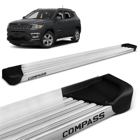 Estribo Lateral Jeep Compass 2017 A 2024 Aluminio Natural A3 Gtnox