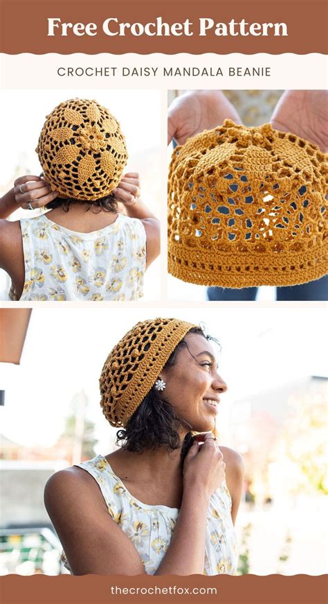 Crochet Daisy Mandala Beanie Free Crochet Pattern Artofit