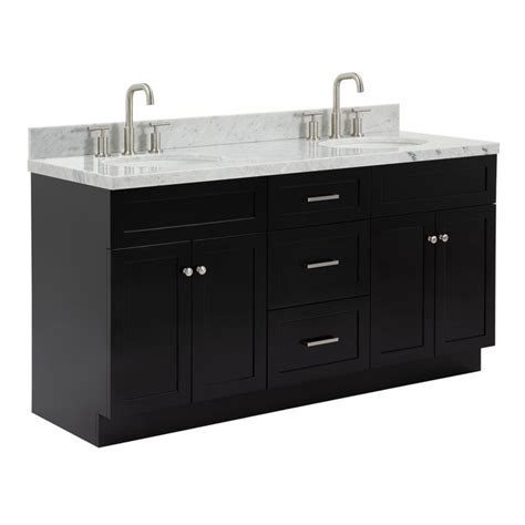 Winston Porter Partham 67 Double Bathroom Vanity With Carrara Marble