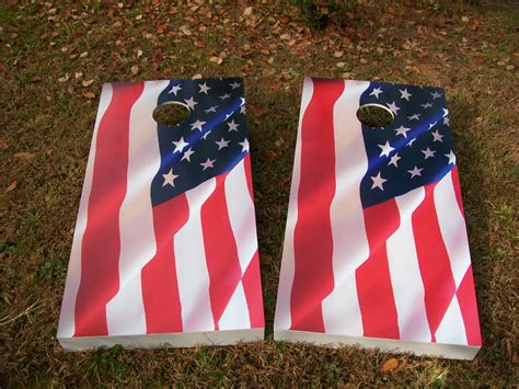 Cornhole Set American Flag Cornhole