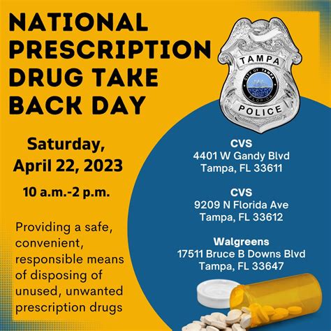 Tampa Police Department On Twitter NATIONAL PRESCRIPTION DRUG TAKE