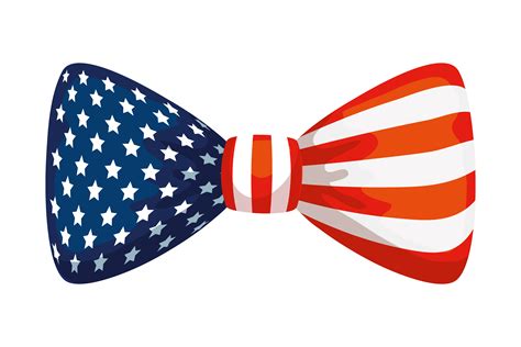 American Flag Bow Tie Clipart