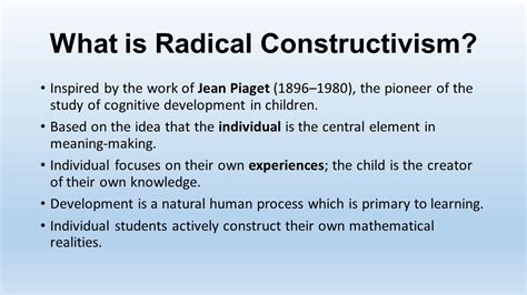 Radical Constructivism Theory Of Jean Piaget Ppt Flash Sales