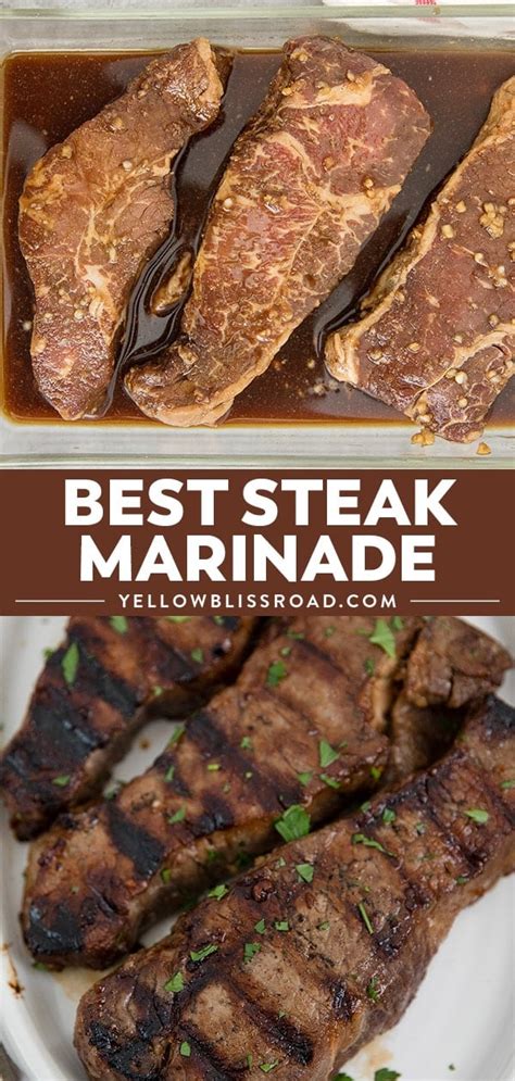 Grilled Steak Marinade with Printable Guide to Grilling Steak