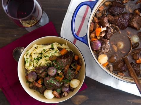 Boeuf Bourguignon Beef Stew With Red Wine Mushrooms And Bacon Recipe