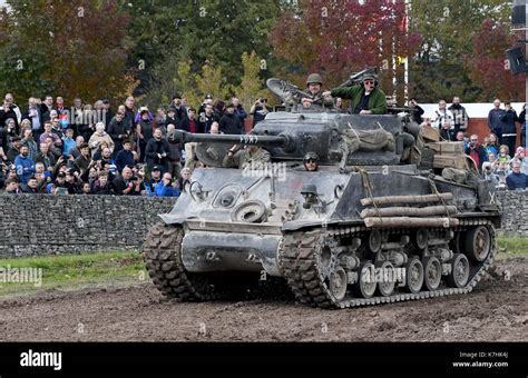 Demonstration At Bovington Tank Museum Of The M4 Sherman From The Film