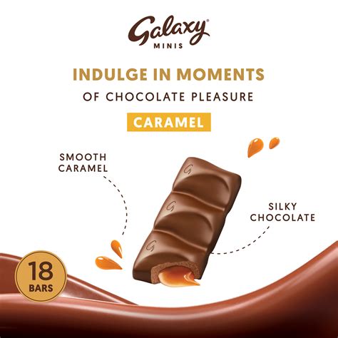 Galaxy Minis Caramel Chocolate Bar 18 Pcs 252 G Online At Best Price Chocolate Bags Lulu Egypt