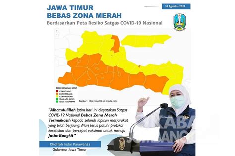 Jatim Bebas Zona Merah Jombang Berstatus Zona Kuning Kabar Jombang