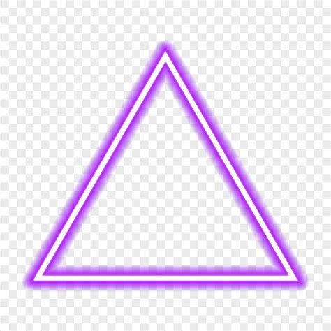 HD Purple Glowing Triangle Neon PNG Citypng