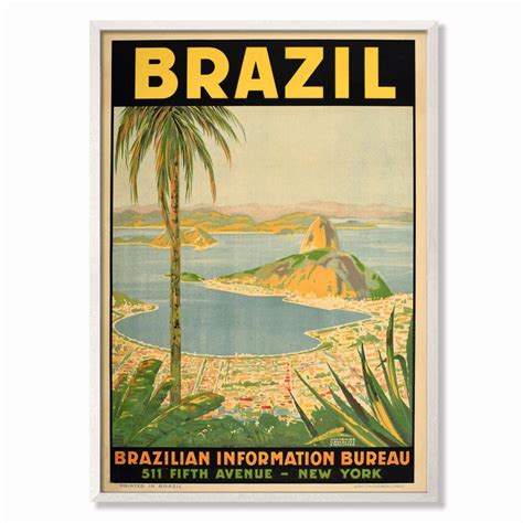 Reproduction Vintage Brazil Tourism Poster - North of Chelsea