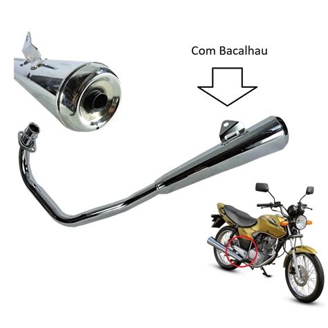 Escapamento Mini Fortuna Honda Cg Titan Cargo Fan 125 Esd Bacalhau