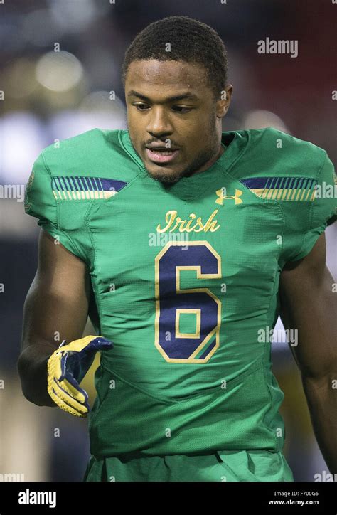 Boston Massachusetts Usa 21st Nov 2015 Notre Dame Cornerback Keivarae Russell 6 During