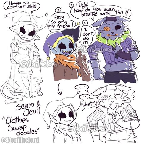 Jevil and Seam - Clothes Swap (doodles) by NoriTheLord on DeviantArt ...