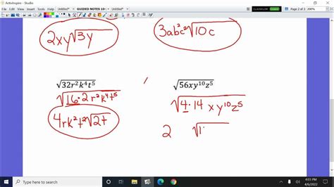 Simplifying Radical Expressions Part 2 Youtube