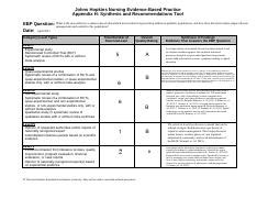 Appendix H Lit Review Pdf Johns Hopkins Nursing Evidence Based