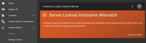 Q100531 How To Fix Server License Hostname Mismatch When Starting