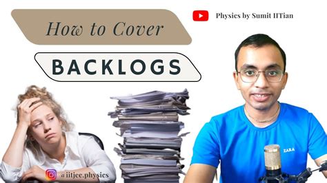 How To Cover Backlogs IIT JEE NEET Aspirants YouTube