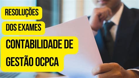 Exames De Contabilidade De Gest O Youtube