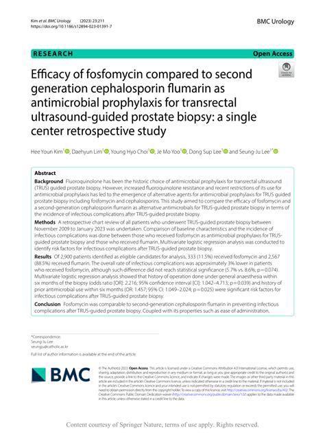 PDF Efficacy Of Fosfomycin Compared To Second Generation