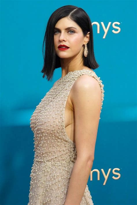 Alexandra Daddario Flaunts Her Braless Tits In A See Through Dress At Emmy Photos