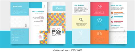 Trifold Brochure Template Pamphlet Front Back Stock Vector Royalty