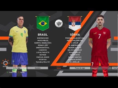 Gameplay Dameboy Silva Brasil vs Sérvia Amistoso Internacional