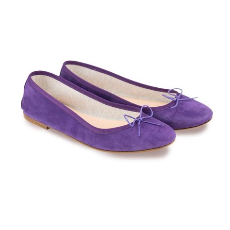 Ballet Flats Purple Suede