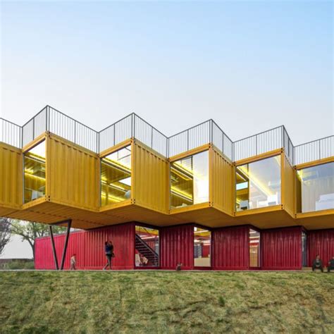 Container Stack Pavilion Peoples Architecture