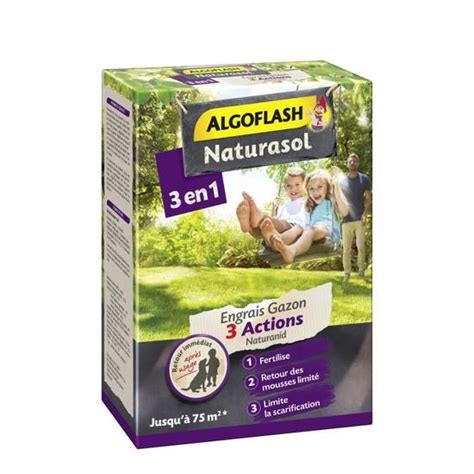 Algoflash Naturasol Engrais Gazon Actions Naturanid Kg