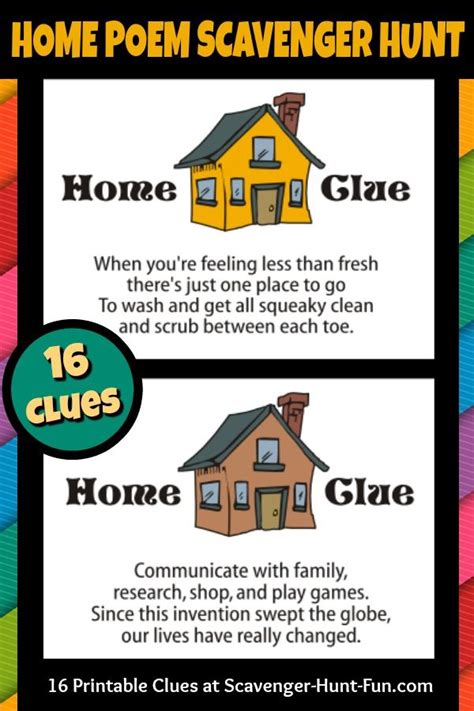 This Home Poem Clue Hunt Is Perfect For Parties Showers And Hiding