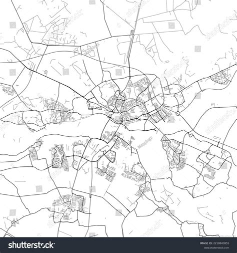 Area Map Arnhem Netherlands White Background Stock Illustration ...