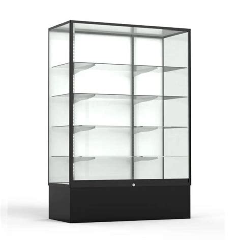 Large Floor Standing Display Case Black Laminate Subastral