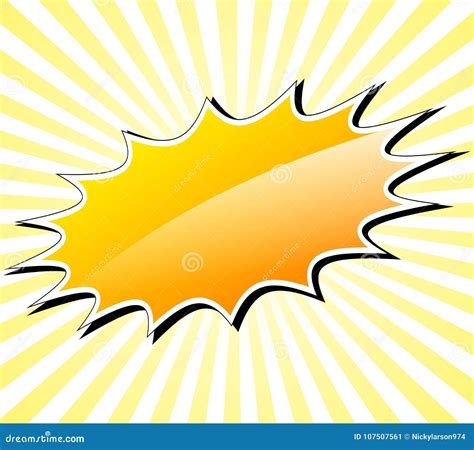 Yellow Starburst Background Stock Vector - Illustration of party, flash: 107507561