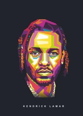 Kendrick Lamar In Wpap II Poster Picture Metal Print Paint By