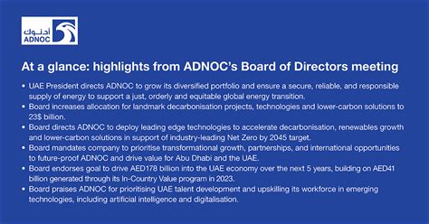 ADNOC Board Boosts Budget For Decarbonisation And Lower Carbon