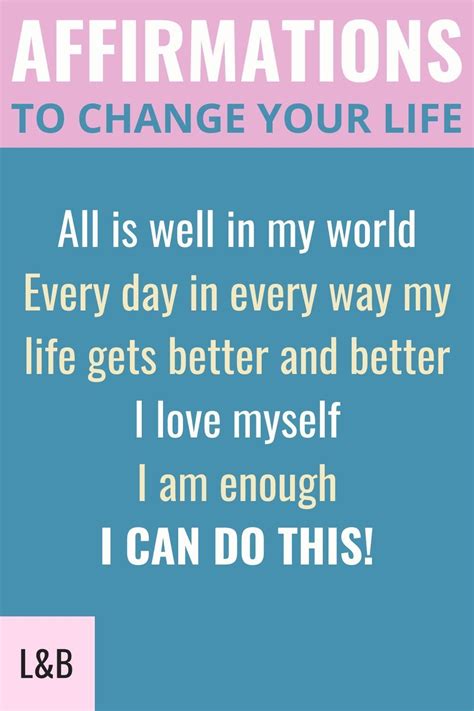 Affirmations To Change Your Life Life And Business With Wendy