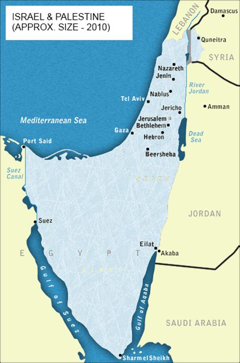 Israel And Palestine Border Map