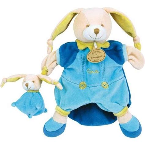 Marionnette Pinou Le Lapin Bleu Et Son B B Doudou Et Compagnie