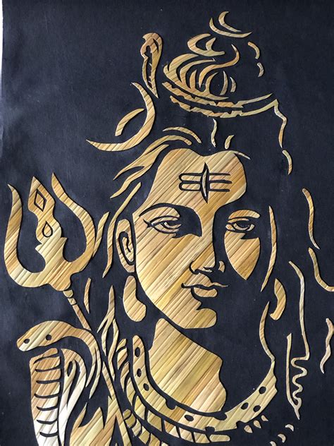 Lord Shiva Wall Art Handmade Home Decor / Nepalese Handcrafted Wheat ...