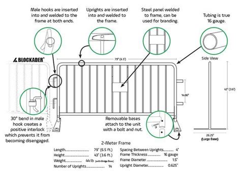 Economical Crowd Control Barricades Blockader Lightweight Steel Barrier