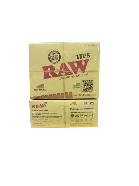 Raw Pre Roll Tips 21 Ct P3 Distributing