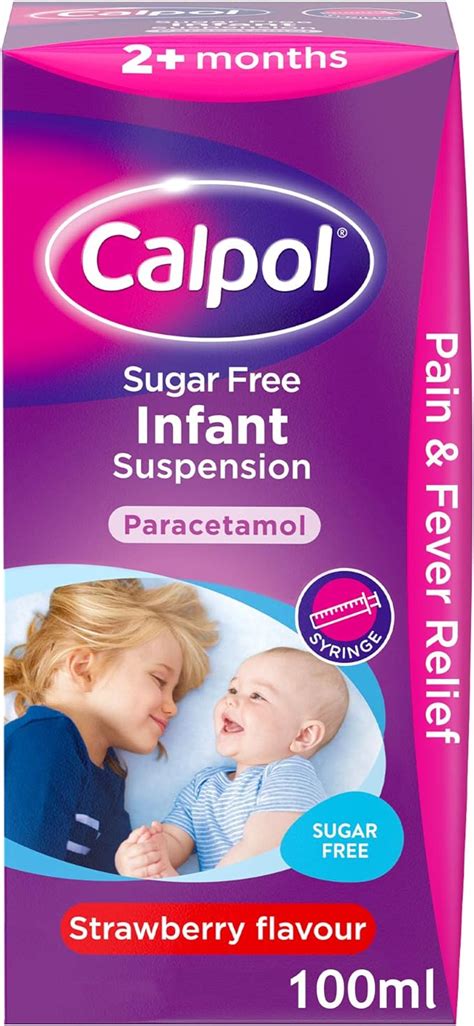 Calpol Sugar Free Infant Suspension Medication Strawberry Flavour