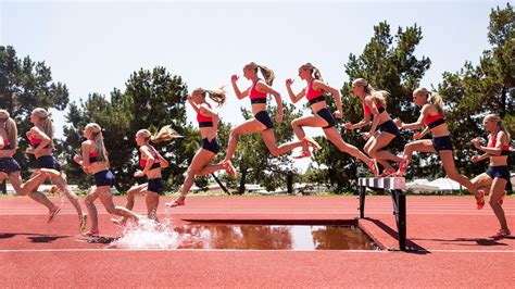 Us Olympic Hopeful Emma Coburn Makes The Water Jump In The