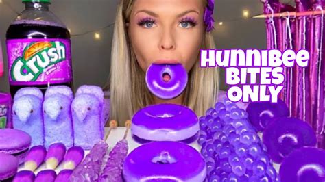 Hunnibee Bites Only Asmr Purple Food Jelly Donut Popping Boba Rock