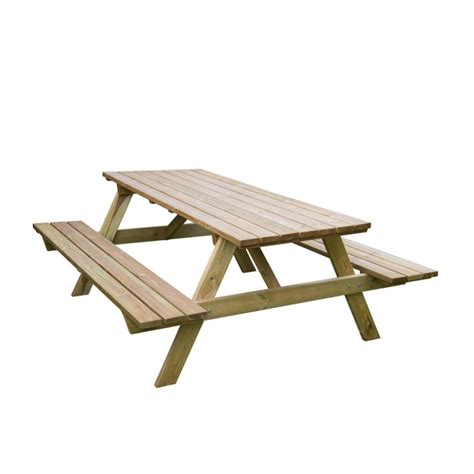 Table De Pique Nique Avec Bancs En Bois Jardin Ext Rieur Cm