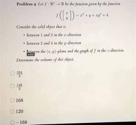 Solved Problem 9 Let F R2→r Be The Function Given By The