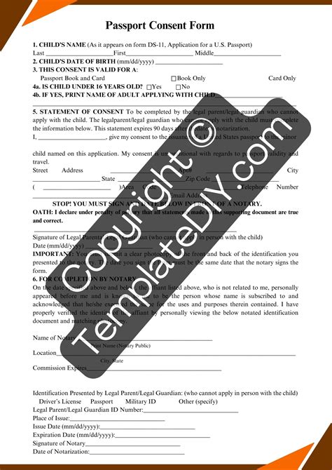 Free printable child passport application form, Download Free printable
