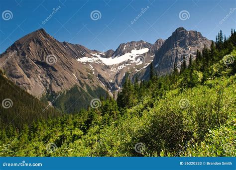 Scenic Mountain Views Kananaskis Country Alberta Canada Stock Image ...